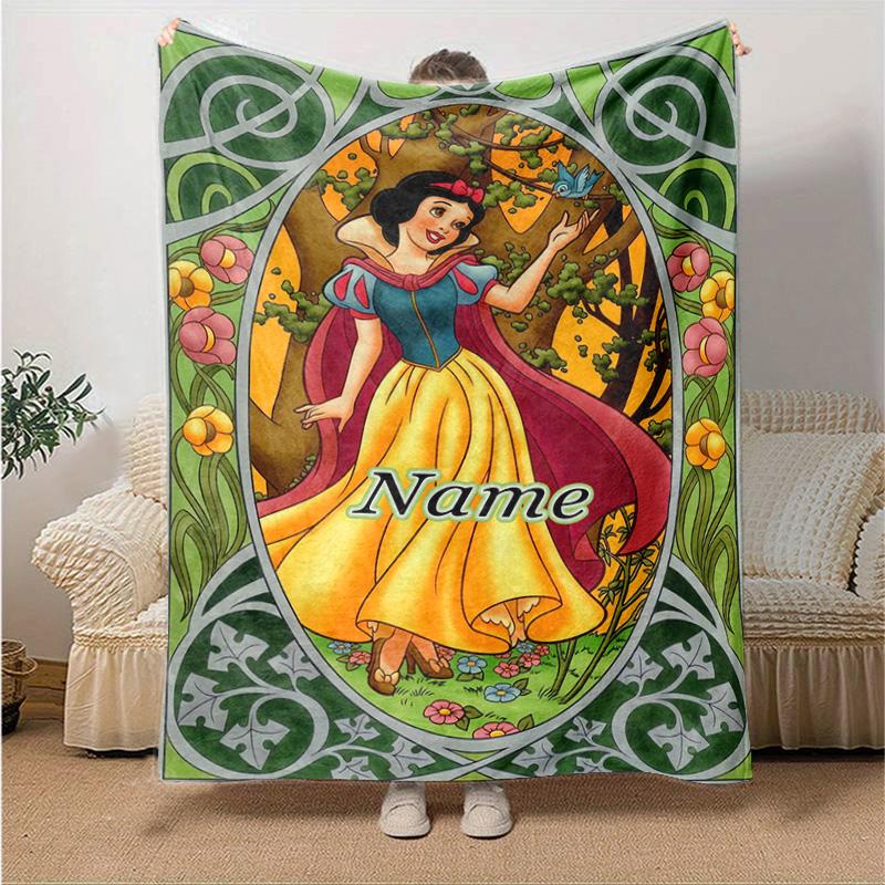 Custom 1pc Snow White's Garden Blanket, Soft And Comfortable Blanket, Casual Warm, Camping Travel Blanket, Good Birthday Gift Q90814