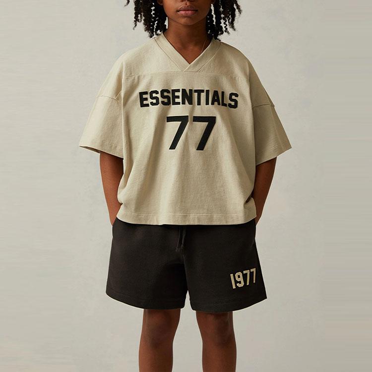 Fear of God Essentials Детская футболка для футбола SS22 Детская футболка Пшеничный FOG-SS22-227