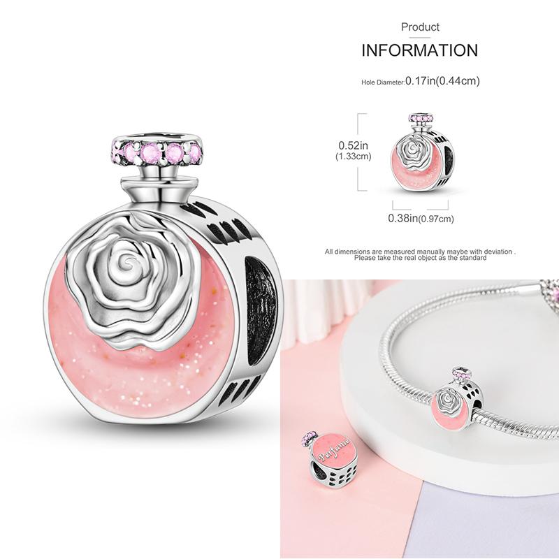 Copper Alarm Clock Starry Sky Pendant Heart-Shaped Charms Beaded Fit Original Bracelet Jewelry Women Diy