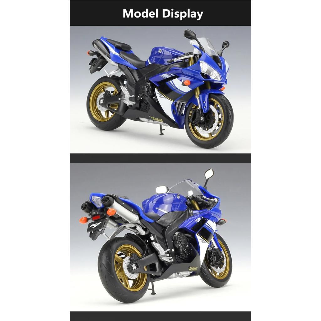 Welly 1/10 YAMAHA YZF-R1 Модель гоночного мотоцикла из сплава Металлические литые модели Спортивные мотоциклы Высокая симуляция Детская игрушка Подарок