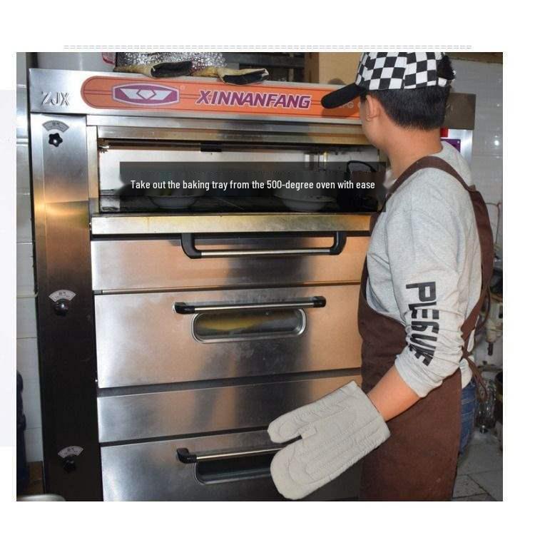 2 шт. термостойкие до 400°C промышленные хлопково-льняные прихватки для духовки