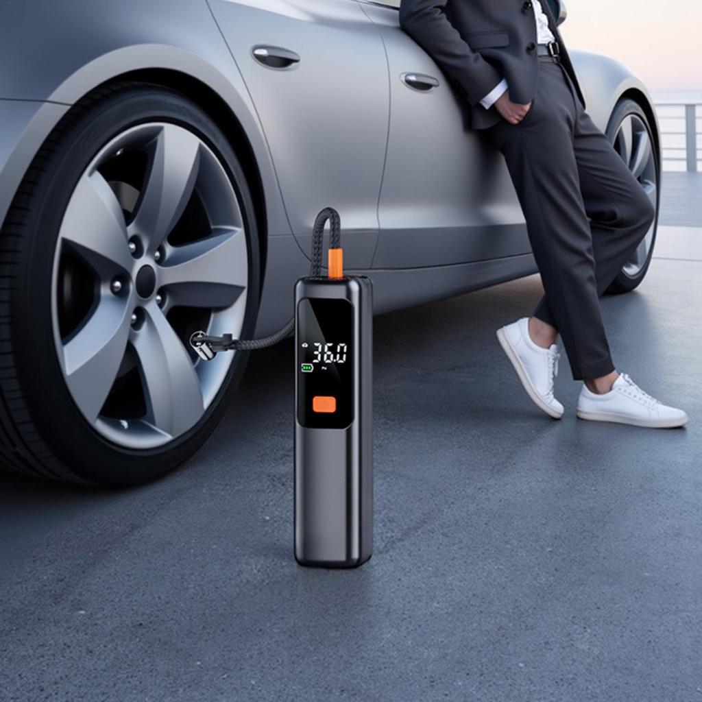 Автомобильный воздушный насос Маленький автомобильный насос для накачивания шин с ЖК-дисплеем Автоматическое отключение Автомобильные аксессуары для мотоциклов Седанов Пикапов