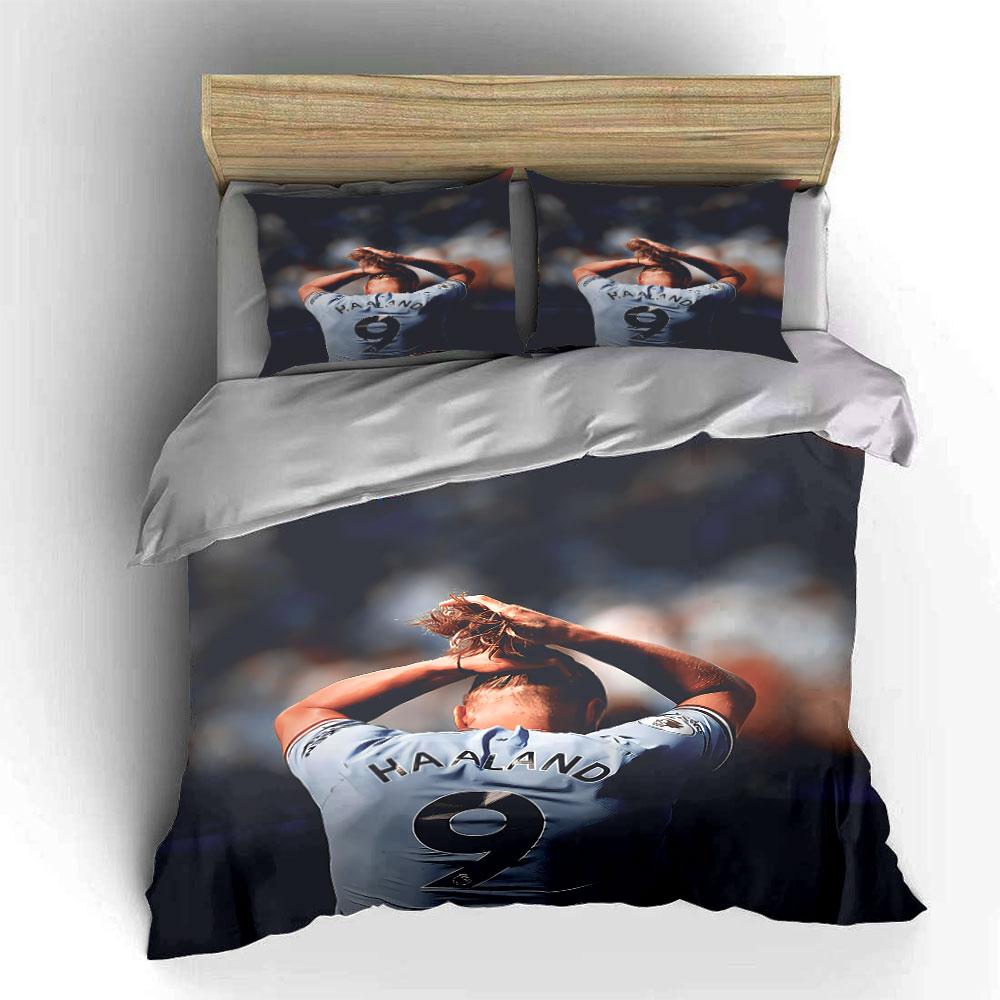 Soccer Player Haaland Bedding Set Bedding Duvet Cover Set Duvet Cover Pillowcases (1 * Duvet Cover 2 * Pillowcases, without duvet insert)