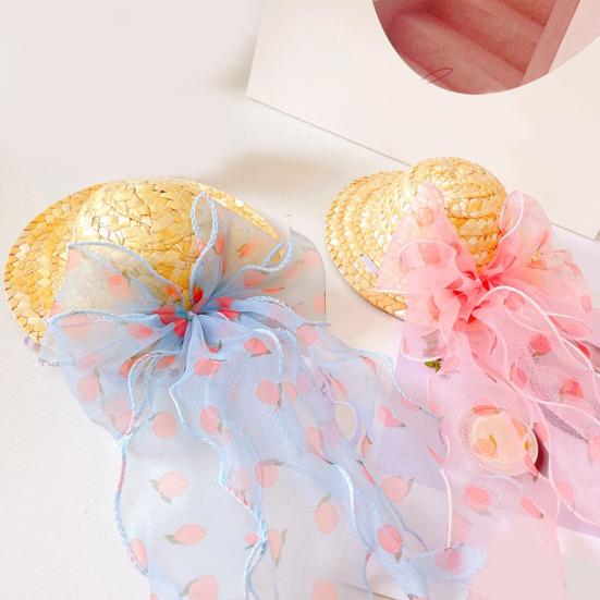 Кошачья шляпа с искусственным жемчугом, красочная лента, не вызывает аллергии, безопасна для кожи, износостойкая