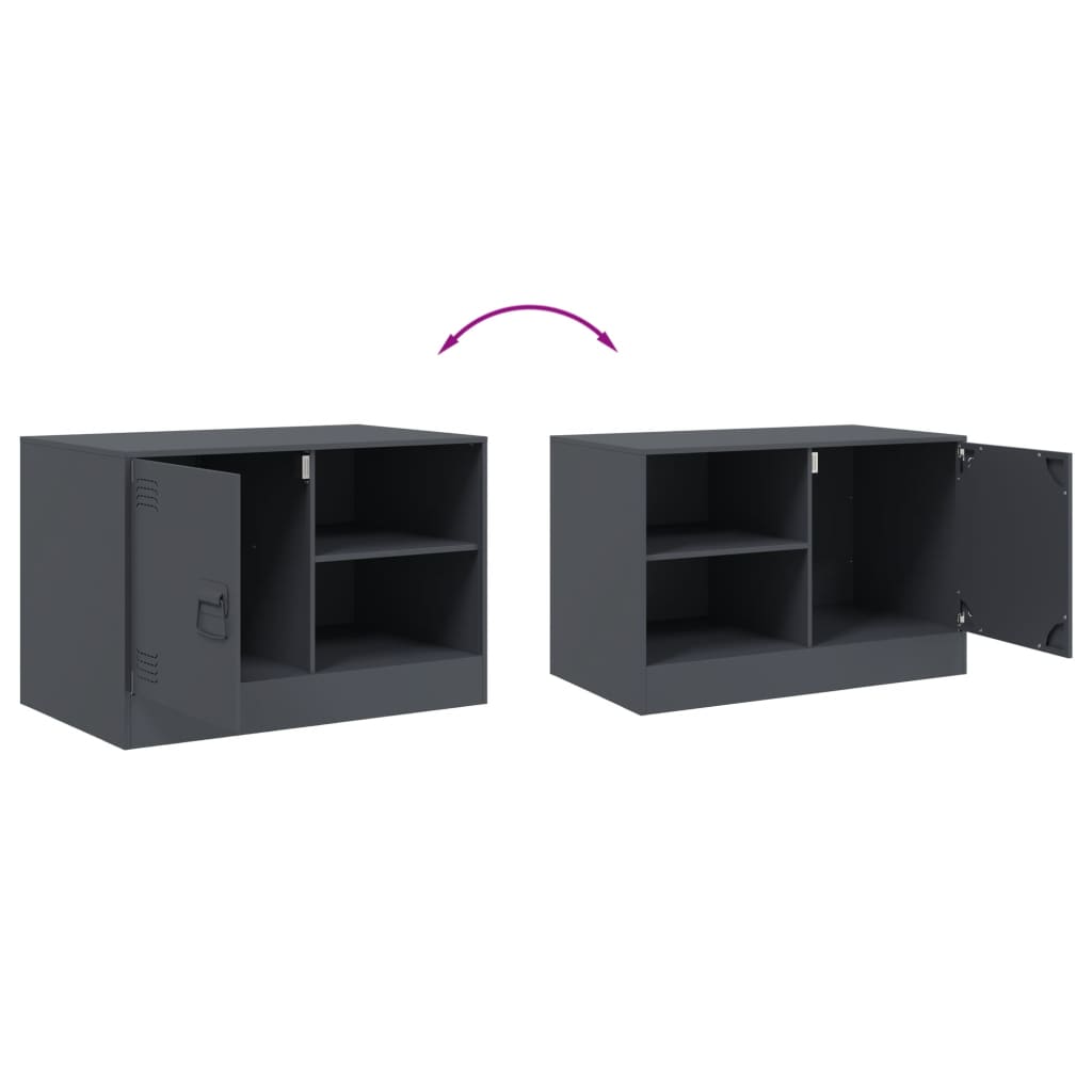 TV Stand Anthracite 67 x 39 x 44 cm Steel