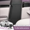 Для BYD Song Plus DMI Seal U Sealion 6 Защитная пленка от царапин на средней стойке Защита пряжки ремня безопасности Кожаные модифицированные аксессуары для автомобиля