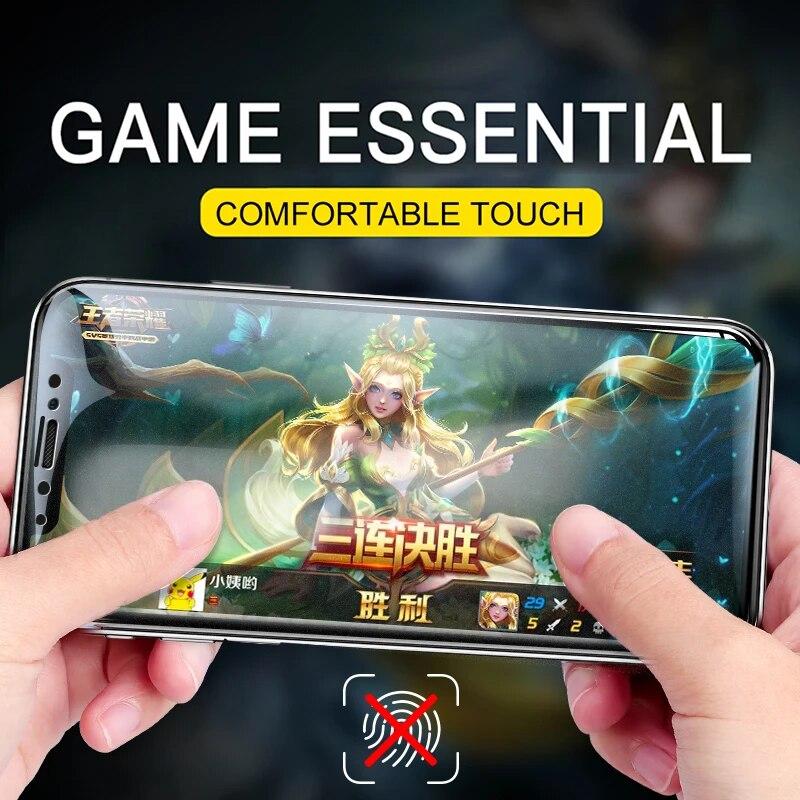 Закаленное стекло с защитой от отпечатков пальцев для iPhone 15 14 13 11 Pro Max XR XS 12 Mini 15pro Защитная пленка для экрана
