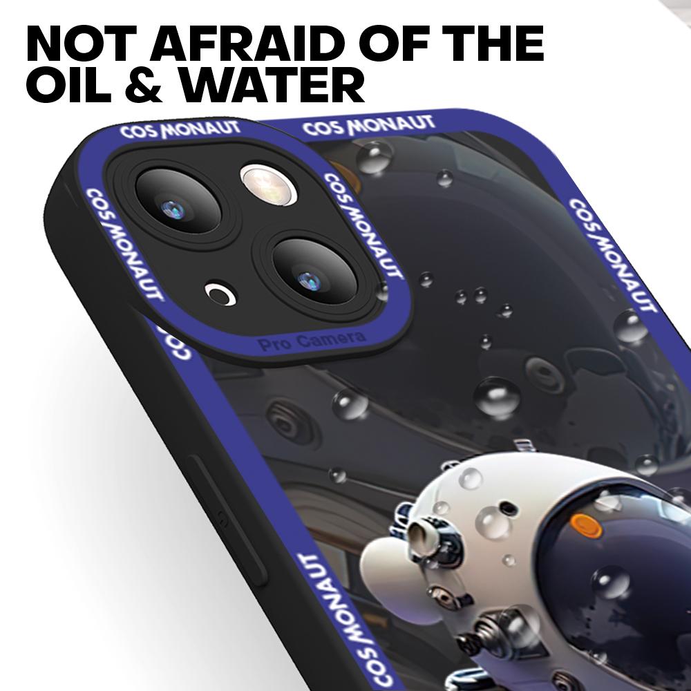 Для iPhone 16 15 14 Pro Max Redmi Note 13 12 Pro Samsung S25 S24 Ultra A13 A14 A15 A16 Space Astronaut Design Soft Full Lens Camera Protective Case