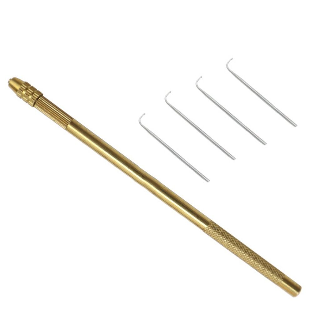 5pcs/set Copper Handle Lace Wig Needles Durable Wig Making Kit Ventilating Needles  DIY