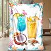 Summer Ice Cream Delight Theme blanket Lightweight Warm Flannel Blanket Decorative Throw Blanket for Home Decoration