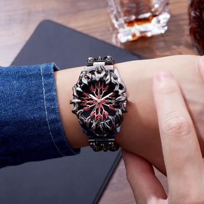 Мужские Модные Часы Alien Claw Ретро Y2K Уникальный Дизайн Циферблата Нержавеющая Сталь Водонепроницаемые Календарь Кварцевые Наручные Часы Мужские Часы