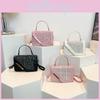 Роскошная Стильная Маленькая Квадратная Сумка для Женщин Черная Белая Розовая Стильный Дизайн