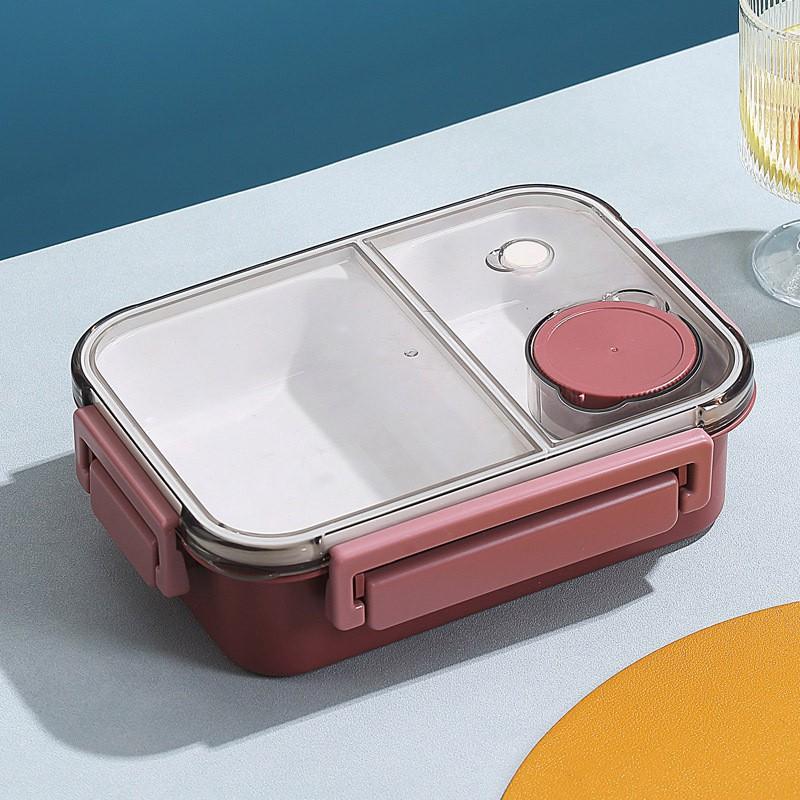 Microwave-Safe Bento Box With Leakproof Compartments PP Lunch Container Office Workers Students 2/3-Compartment Design