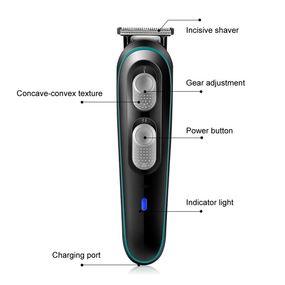 Электрическая машинка для стрижки волос с зарядкой через USB, регулируемый триммер для волос, машинка для стрижки, набор для ухода