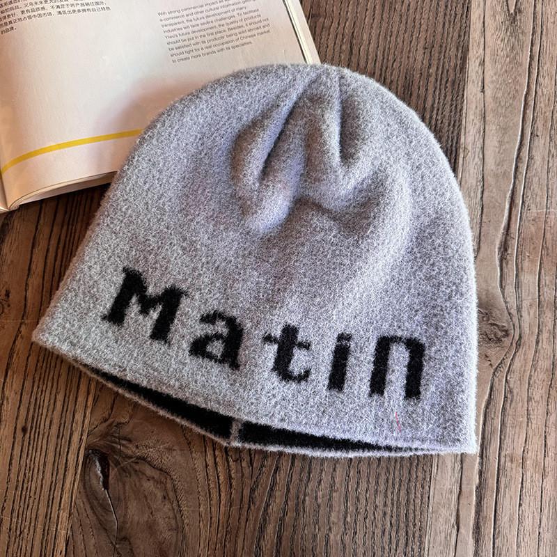 Letter Street Fashion Pattern Neutral Casual Knitted Hat For Autumn Winter And