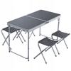 KADAX Tourist Set Folding Table 120cm + 4 Chairs 5in1 Camping Grill