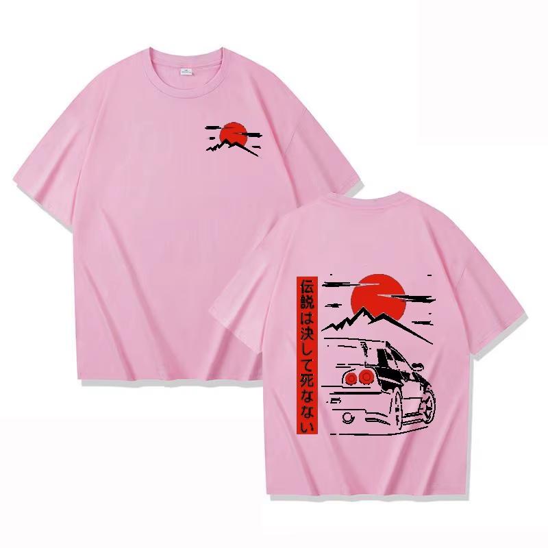 Japanese Style Car Jdm Culture Gtr R34 Racing TShirt Unisexs Back Printed Streetwear Original Oversized Design Fashion Tops