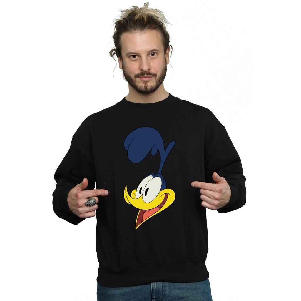 Looney Tunes Mens Road Runner Face Sweatshirt