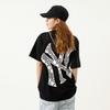 New MLB Set in Sleeve T Shirt Unisex Black 3ATSM8023-50BKS