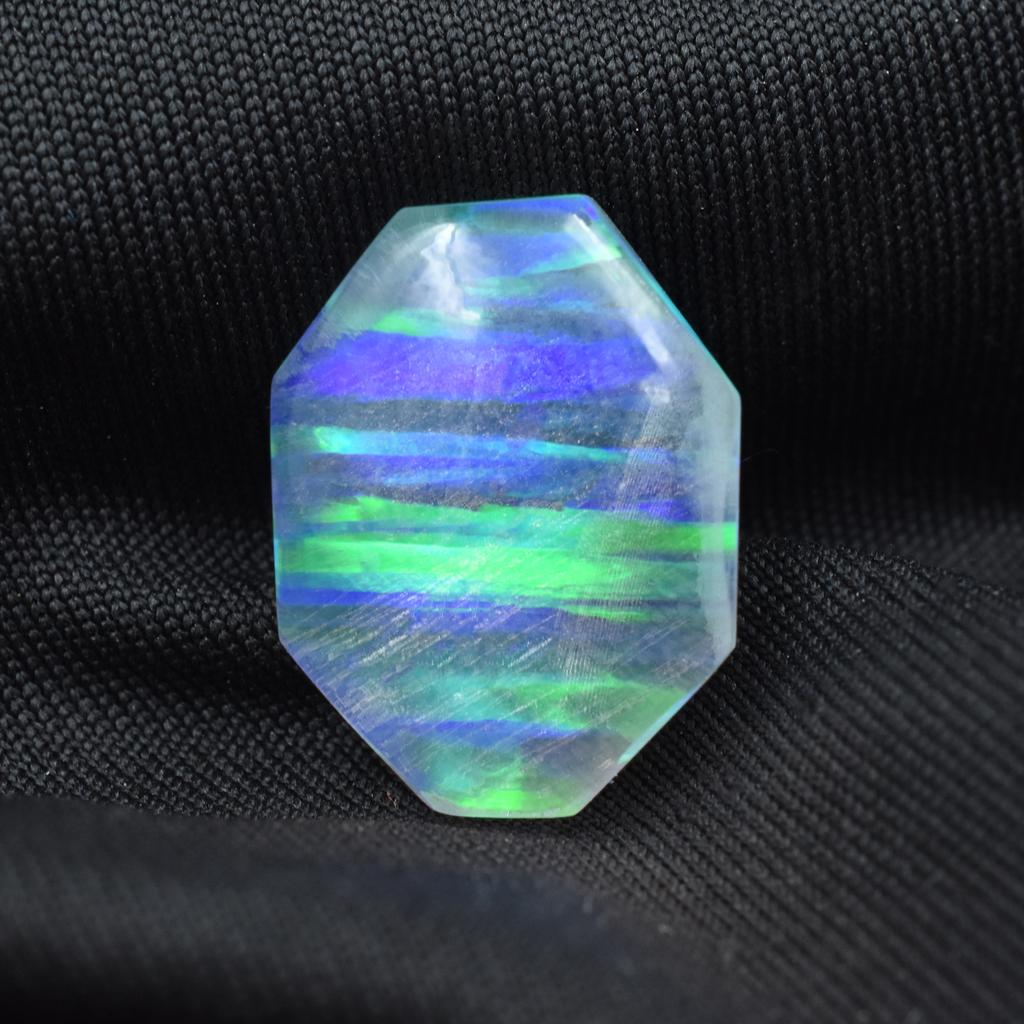 Lab-Created Opal Loose Gemstone 14.10 ct Fancy Cut Multi-Color October Birthstone for Jewelry Making