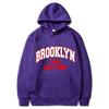 Autumn Winter Brooklyn1988 New York Printed Solid Color Hoodie Classic Coat Daily Casual Hoodie Street Sweatshirt Gift