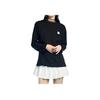 MLB New York Yankees Logo Embroidered Crew Neck Pullover Long Sleeve T-Shirt Unisex Tops Black 3ATSB0131-50BKS