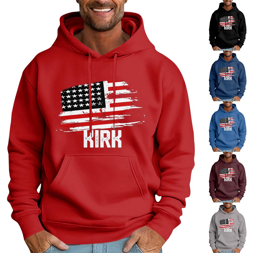 Casual Letter Print Men's Loose Hoodie