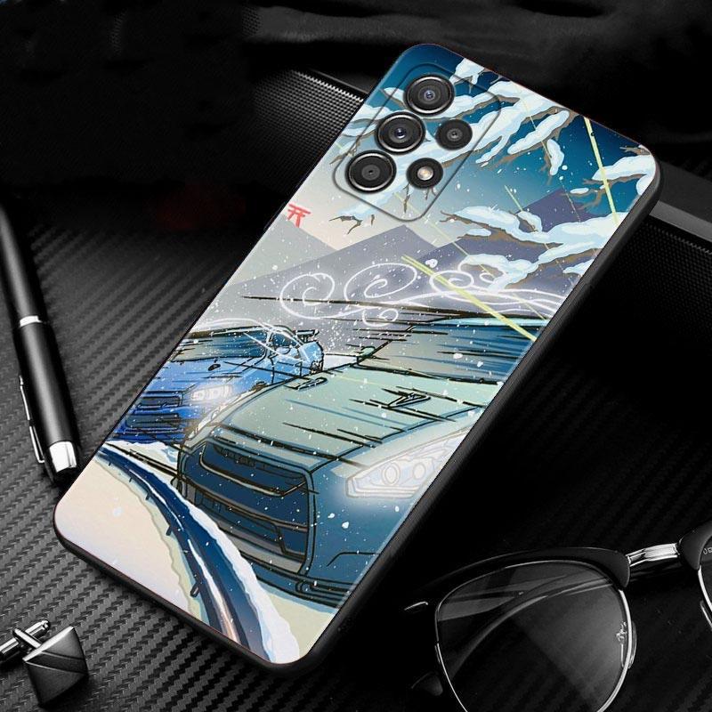 Чехол для Samsung Galaxy A51 A71 A41 A31 A11 A01 A72 A52 A42 A32 A22 A21s A02s A12 A02 с изображением японского спортивного автомобиля в стиле комиксов