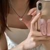 Ожерелье-сердце Женская нишевая цепочка на ключицу Студенческая регулируемая цепочка Ювелирные изделия