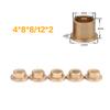 5Pcs Flanging Self-Lubricating Bearing Powder Metallurgy Oil Copper Bushing Guide Sleeve With Stepped Flange Hardware
