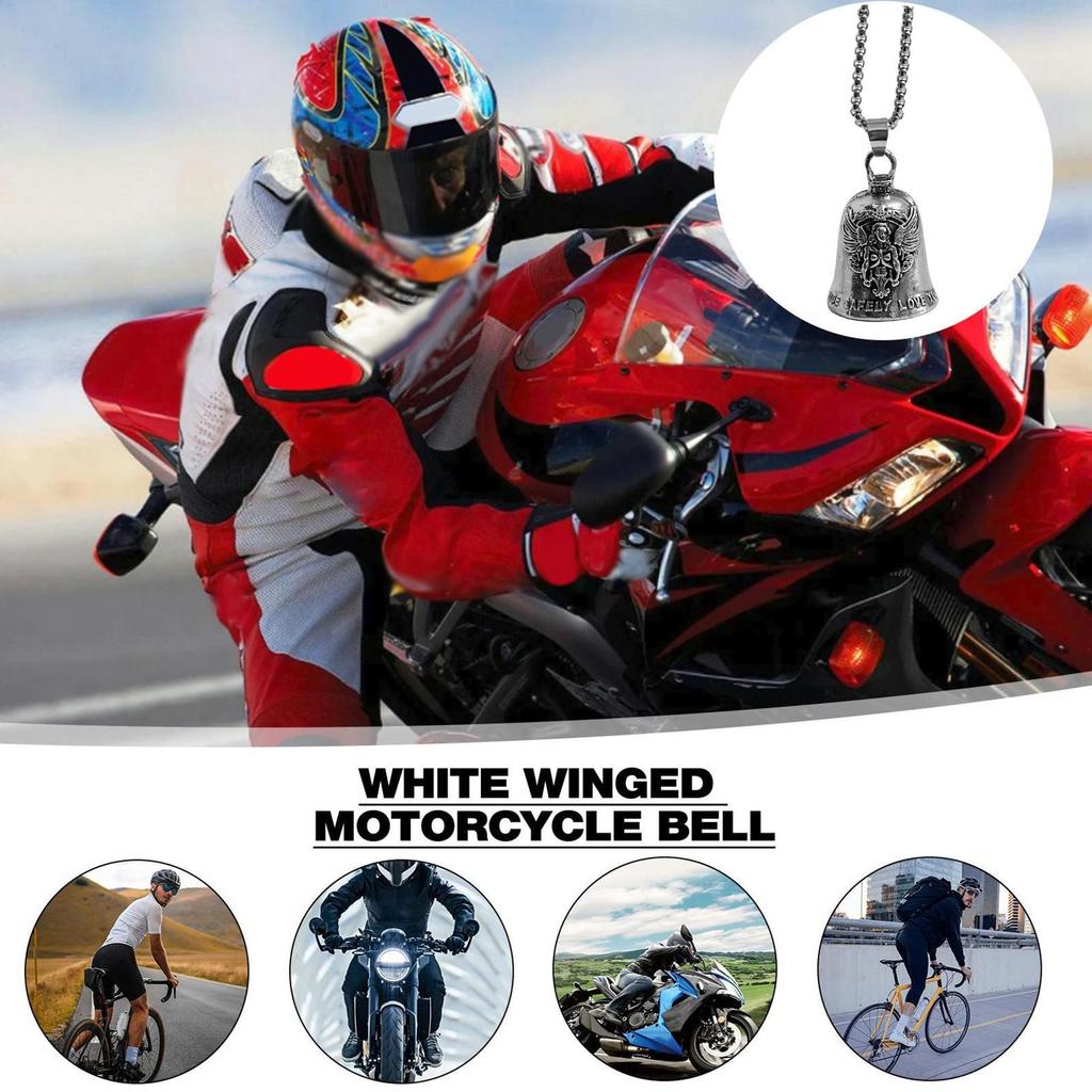 Motorcycle Bell For Men Angel Motorbike Supplies Portable Motorbike Bell For Long-Distance Drive Road Trip Daily Commute
