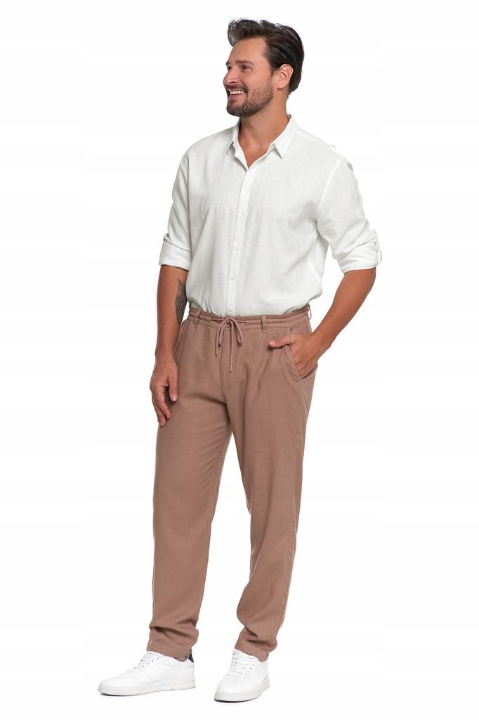 Men's Linen Shirt with Long Sleeves, Lightweight, Elegant, Classic, MORAJ XL OFF WHITE