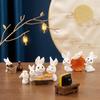 Resin Mini Ornaments Mooncake Mid-Autumn Festival Desk Figurines Cute Micro Landscape Decor  DIY