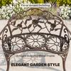 Cast Aluminium Garden Bench Bronze Tone