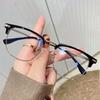 Metal Frame Anti-blue Light Radiation Protection Glasses Protection Goggle Schoolgirl's Online Class