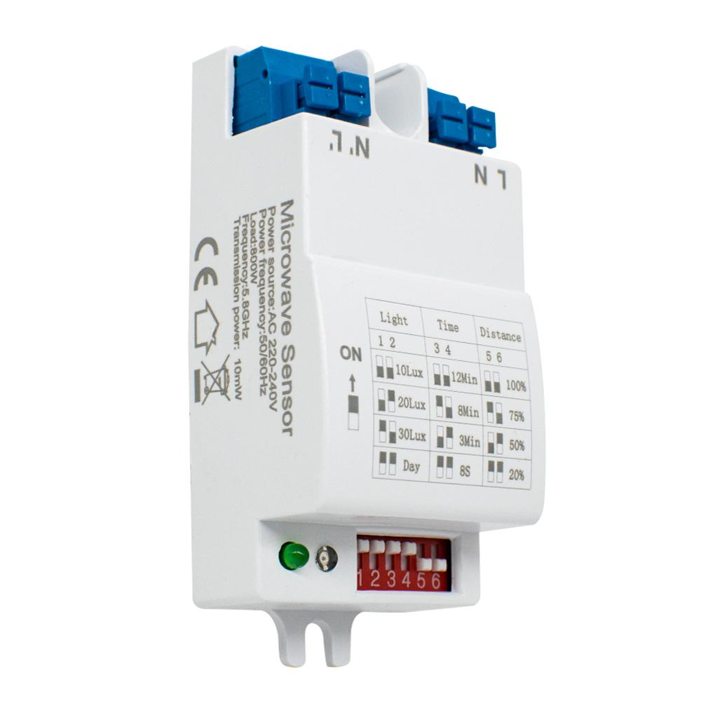 AC/90-265V Mini 5.8G microwave radar sensor Motion Detector switch