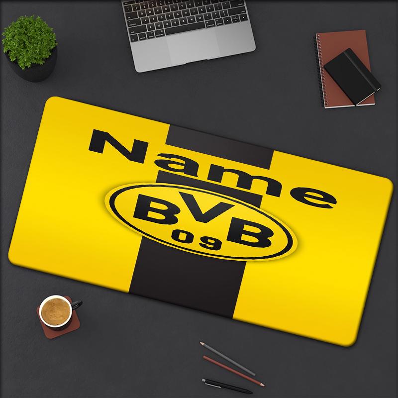 Custom Name Borussia Dortmund Theme Mouse Pad Non Slip Rubber Base Multifunctional Office Home Decor Perfect For Workspace Personalization