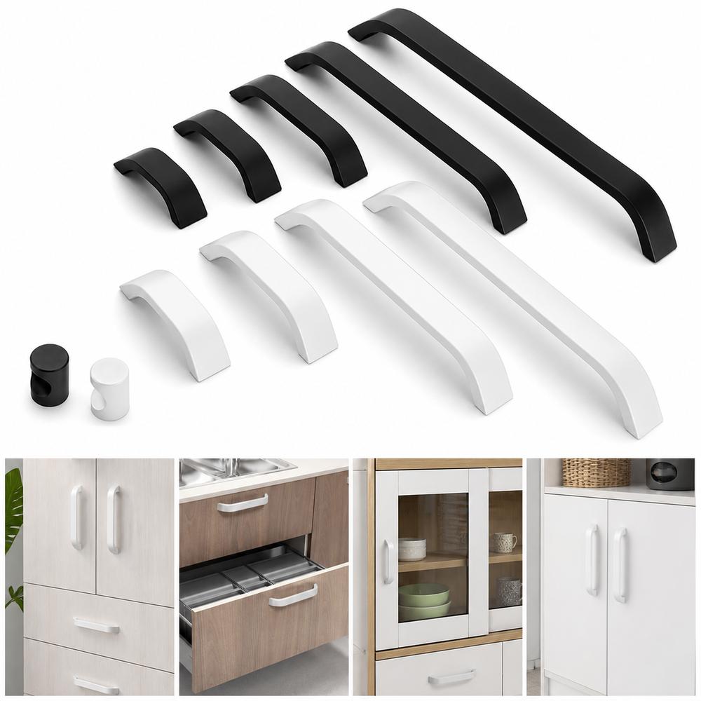 Curved Shape Wardrobe Handles Nordic Style Cabinet Pulls New Furniture Handles Kitchen Cabinets