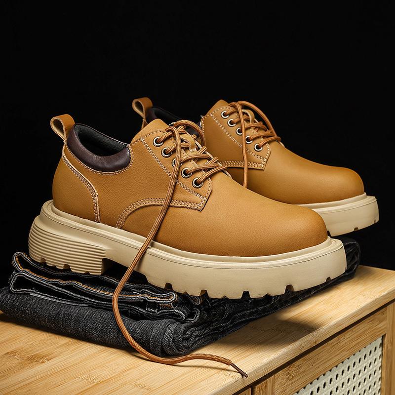 Fashion Luxury and Trendy Men's Thick Soled Shoes Minimalist and High-quality Styles Leisure Party Business and Office Lace Up Shoes