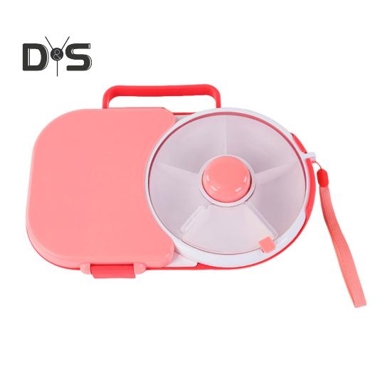 Вращающийся контейнер для закусок с крышкой, вращающийся набор, портативная коробка для конфет для детей, конфетный столик, тарелка для дыни, герметичная коробка для закусок для дома, офиса, школы, пикника