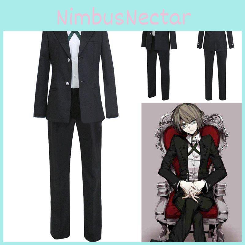 Danganronpa Бьякуя Тогами Костюм для косплея Высококачественная черная куртка брюки рубашка