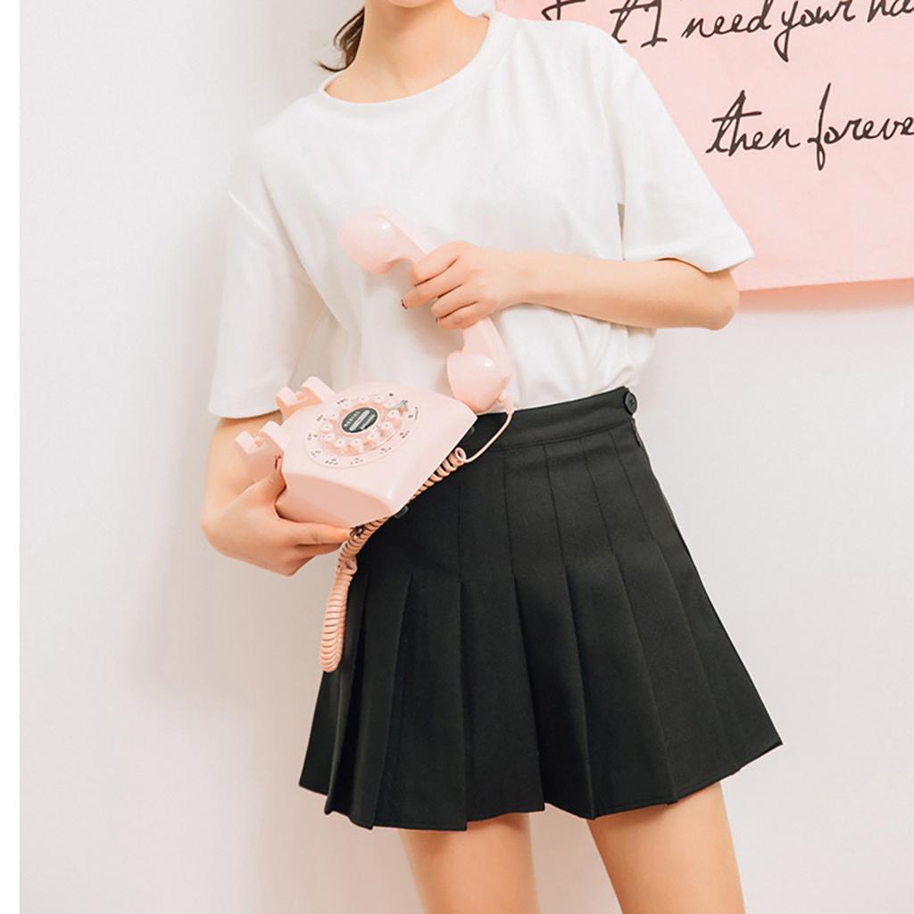 Women's Fashion High Waist Pleated Skirt Slim Waist Casual Tennis Skirt