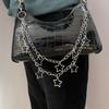 Punk Pants Chain Metal Jeans Chain Geometric Hip-Hop Multi-layered Stars Waist Belt Chain for Women and Men