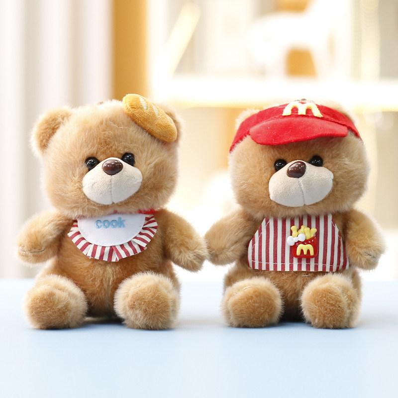 Plush Bear Backpack Charm With Cute Embroidered Details For Girls