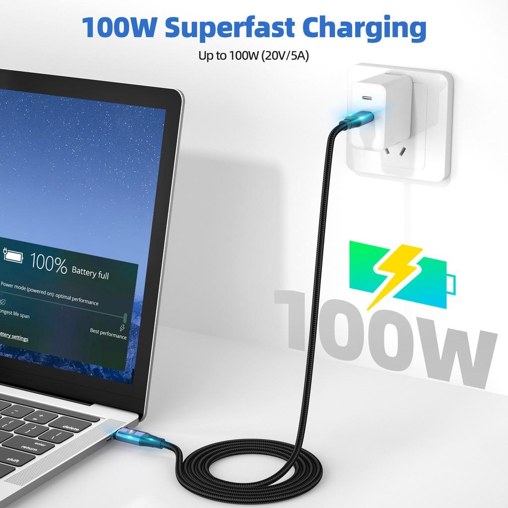 Магнитный кабель USB4.0, 20 Гбит/с, PD, 100 Вт, 5 А, быстрая зарядка, USB Type C — Type C, 8K, 60 Гц, Thunderbolt 3, кабель для передачи данных