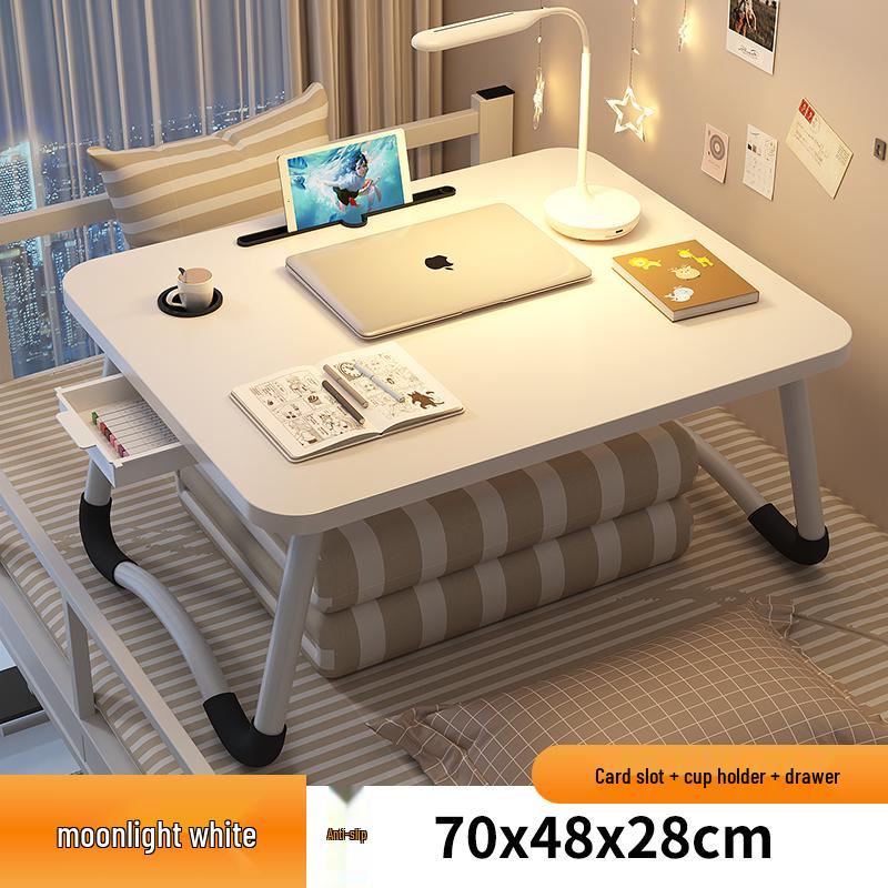 Compact Folding Bedside Table - Study Desk & Laptop Stand