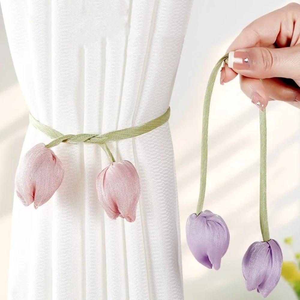 Adjustable Curtain Tieback Fashion Curtain Buckle Ornament Tulip Curtain Straps Decoration