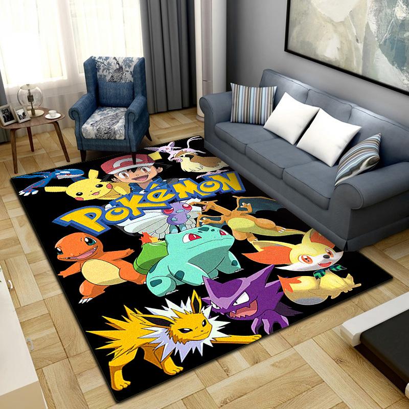 Pokemon Anime Area Carpet for Living Room Bedroom Home Decor Cool Movie Mat Floor Mat -LXR36