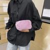 Однотонная плюшевая косметичка большой вместимости на молнии, портативная, многофункциональная, женская, для девочек, для путешествий, органайзер-косметичка для губной помады и туалетных принадлежностей