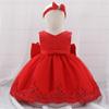 Baby Girl Princess Dress Lace Trim Cotton Blend 1-3 Years Old Birthday Baptism Party